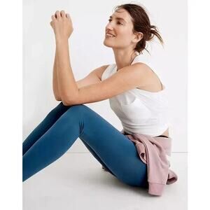 Madewell MWL Form High Rise Leggings Blue Womens Small Activewear Athleisure Gym